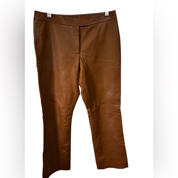 Margaret Godfrey Imperfection Leather Pants Sz 12 - Picture 1 of 9